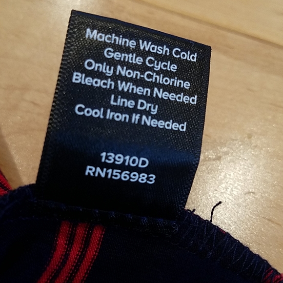 NWT Allison Joy Ryder Tuck Tank - Red/Navy Stripes - Picture 6 of 7